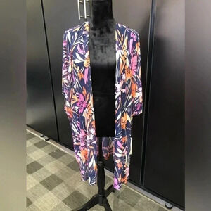 Cyrus Kimono,cover up,duster,cardigan,bell sleeves,sheer,light floral paradise